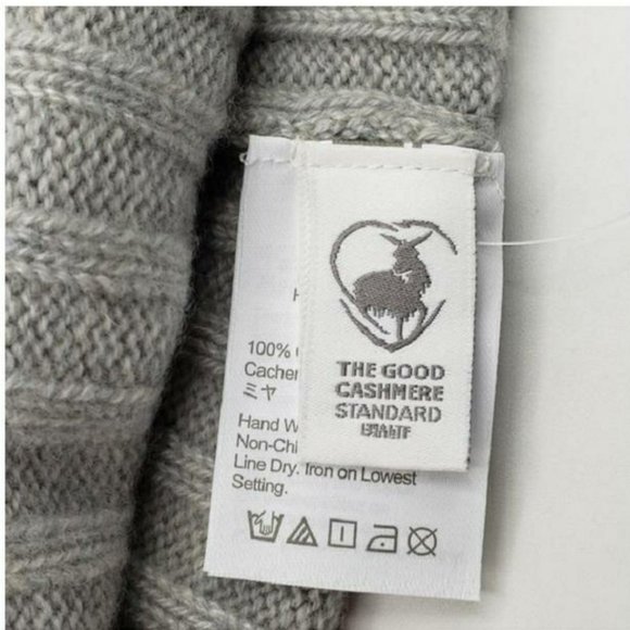 J. Crew Ribbed Cashmere Beanie Grey - Picture 4 of 4